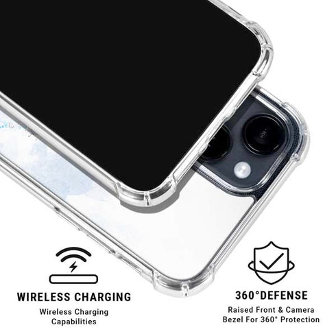 Marvel Avengers Blue Logo iPhone 14 Clear Case
